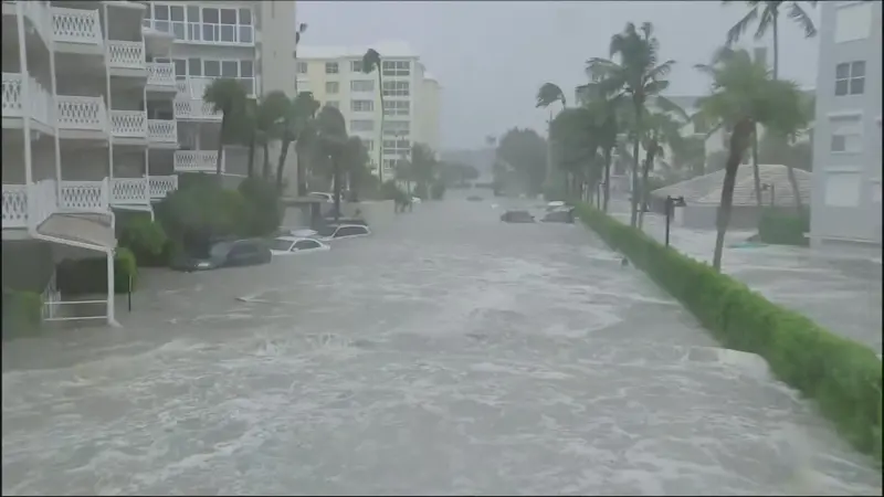 Hurricane Ian Floods Area